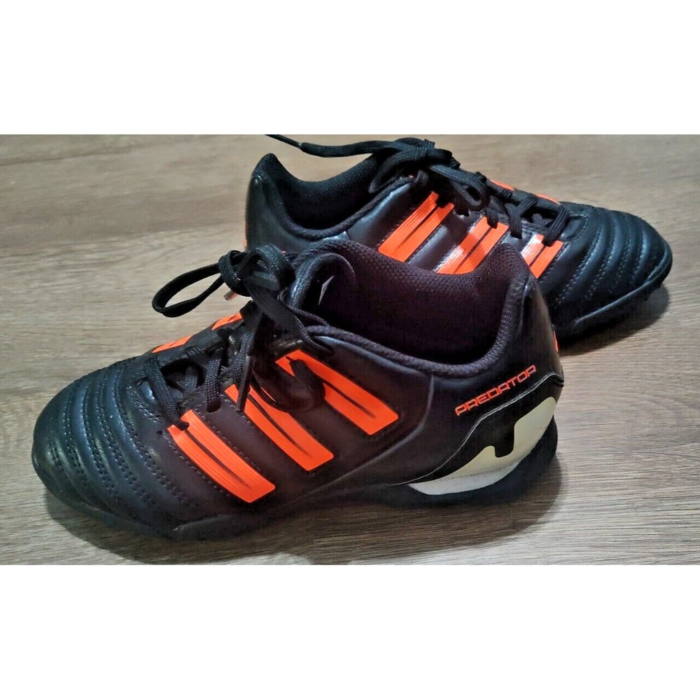 Adidas Predator Adipower‎ FG Black Orange Football Soccer Clets Size US 1.5 UK 1